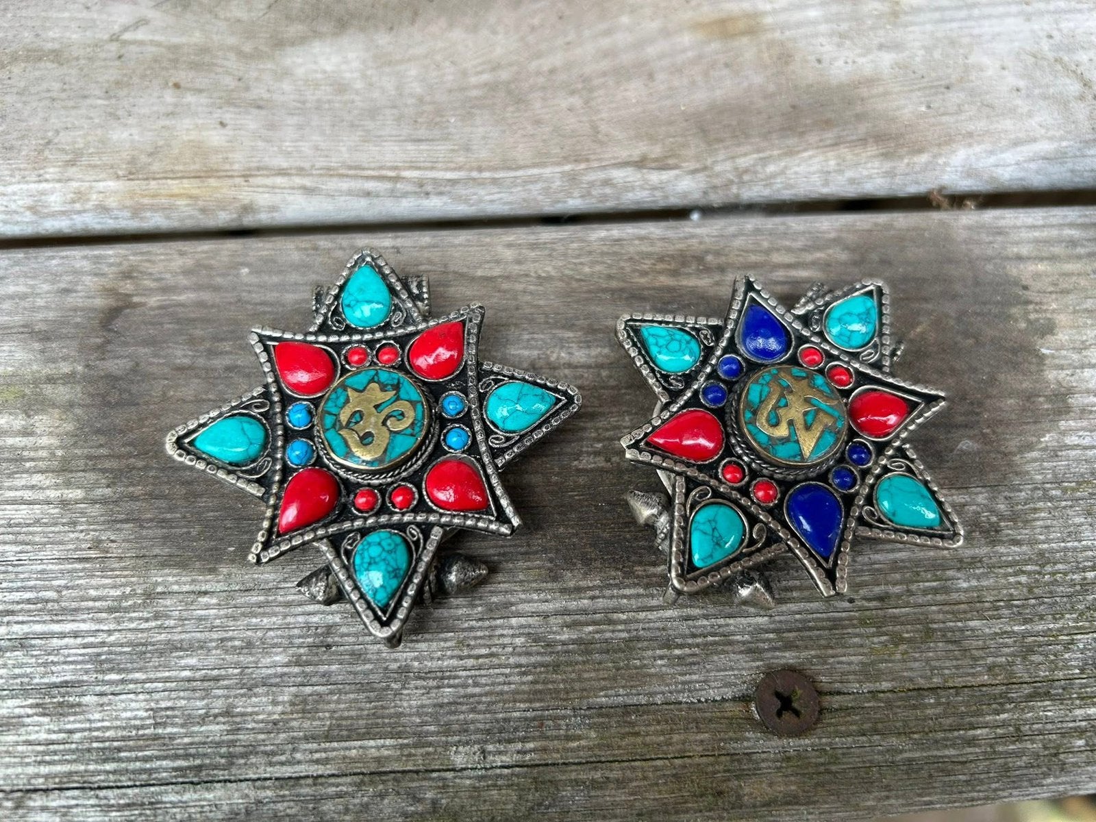 Prachtige Nepalese Ghau versierd met Turkoois en Lapis Lazul, Ophalen of Verzenden, Zo goed als nieuw
