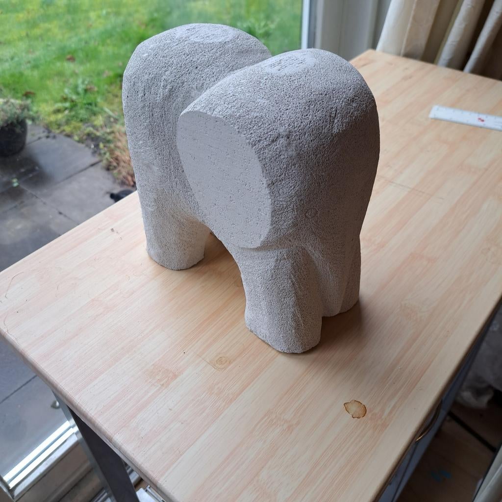 Abstracte zandstenen sculptuur, uniek kunstwerk, Antiek en Kunst, Ophalen of Verzenden