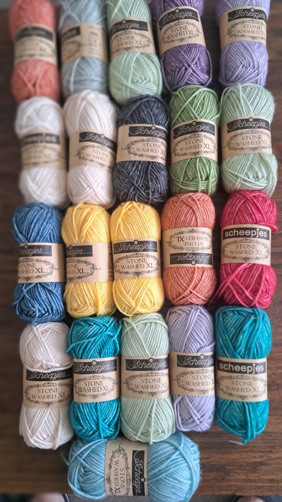Partij Scheepjes Stone Washed XL garen - 21 bollen, Ophalen of Verzenden, Nieuw, Breien of Haken, Wol of Garen