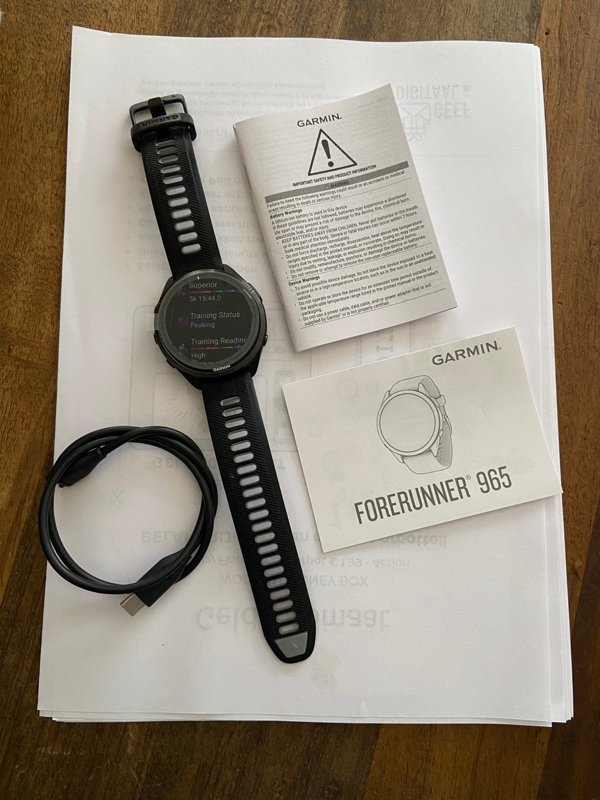 Garmin Forerunner 965 GPS, Zwart, Ophalen of Verzenden, Zo goed als nieuw, GPS