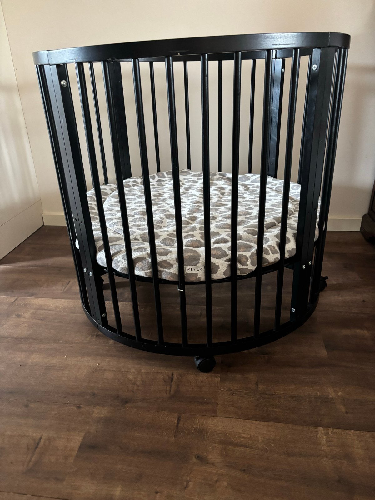 Buxibo Baby Box op Wieltjes met Matras en Speelkleed, Ophalen, Gebruikt, Rond, In hoogte verstelbaar