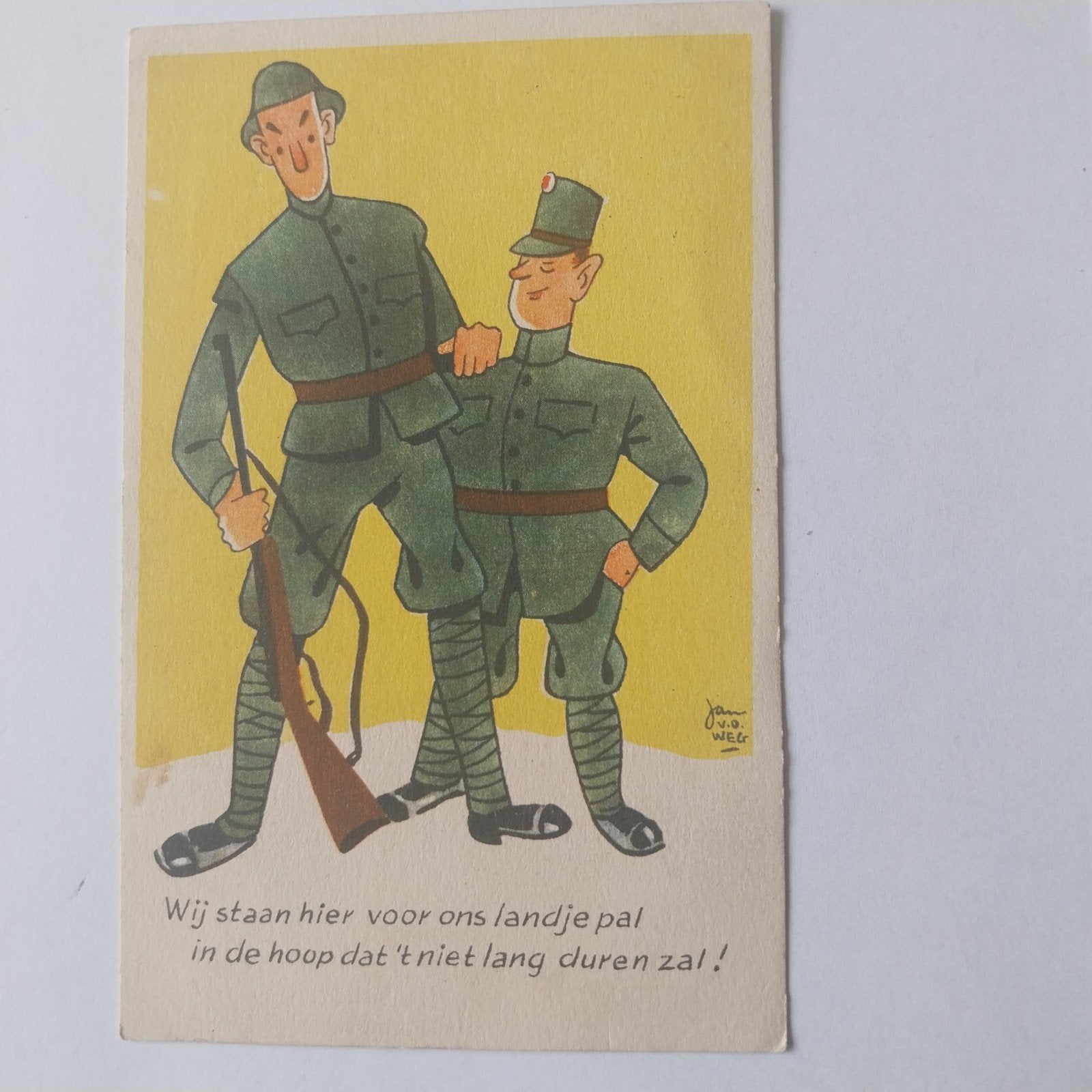Ansichtkaart mobilisatie 1939 Volkel naar Rotterdam, Verzamelen, Ophalen of Verzenden, Landmacht, Nederland, Foto of Poster