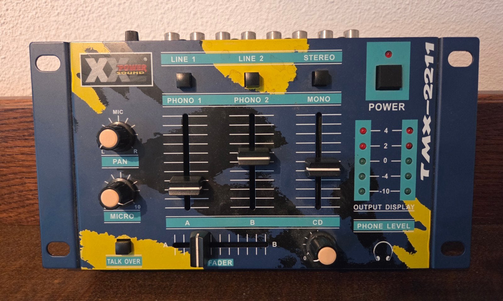 XXL Power Sound TMX-2211 DJ Mixer, Ophalen of Verzenden, Gebruikt, Minder dan 5 kanalen, Microfooningang