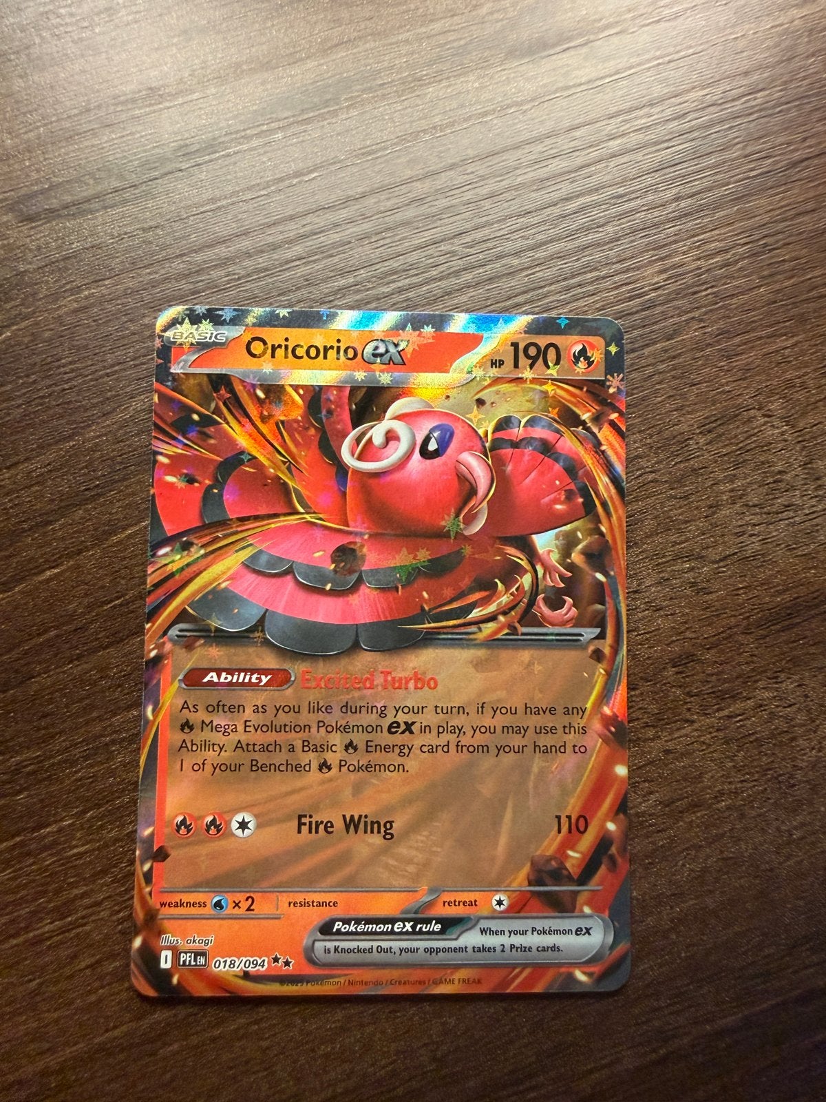 Oricorio GX Pokémon Kaart, Hobby en Vrije tijd, Verzamelkaartspellen | Pokémon, Zo goed als nieuw, Losse kaart, Foil, Ophalen
