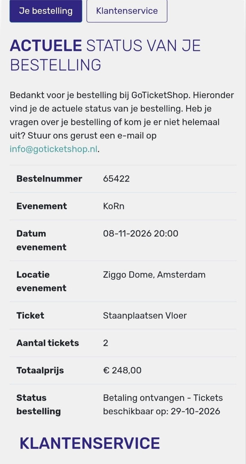 KoRn 2x Ziggodome, Tickets en Kaartjes