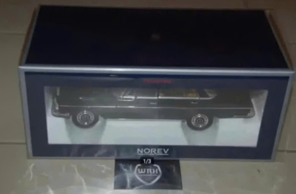 1:18 MERCEDES 280 SE W108 black Norev 183762 in box WRH, Verzenden, Zo goed als nieuw, Auto, Norev