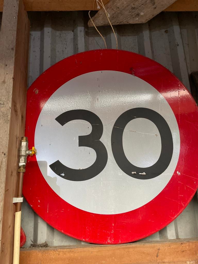 VERKEERSBORD, 30 KILOMETER, Ophalen, Zo goed als nieuw