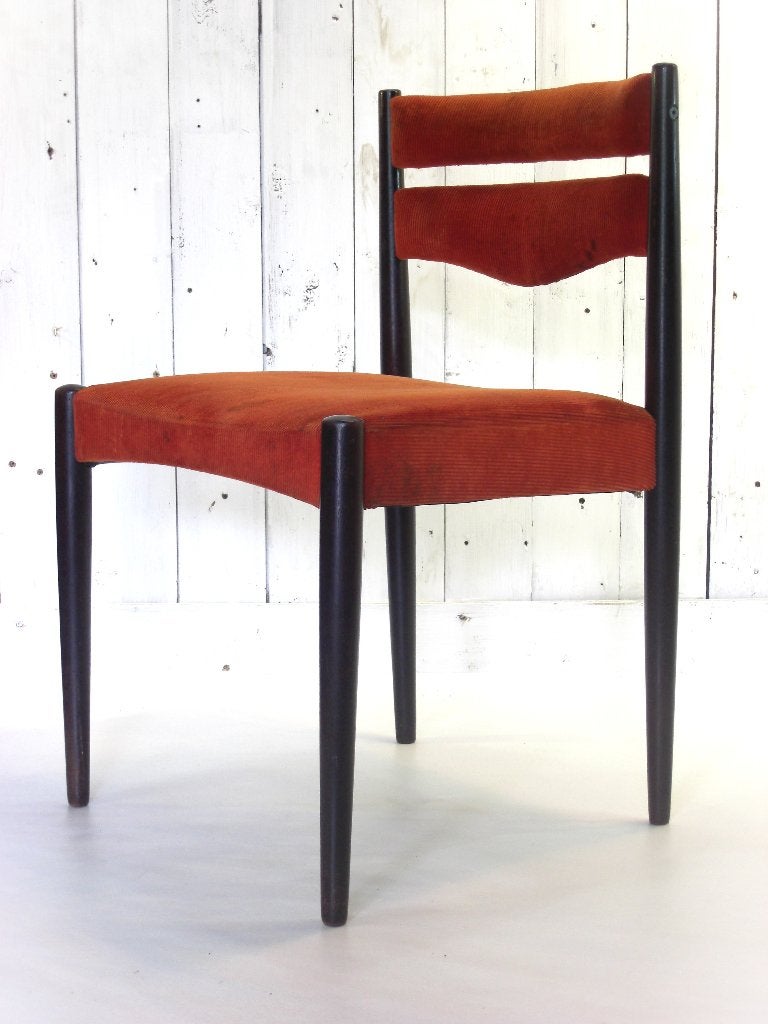 vintage design, Scandinavische set van 4 stoelen, Ophalen, Hout, Gebruikt, Vier