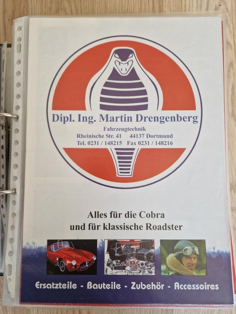 Folder Shelby Cobra accessoires, Boeken, Ophalen of Verzenden, Zo goed als nieuw, Overige merken