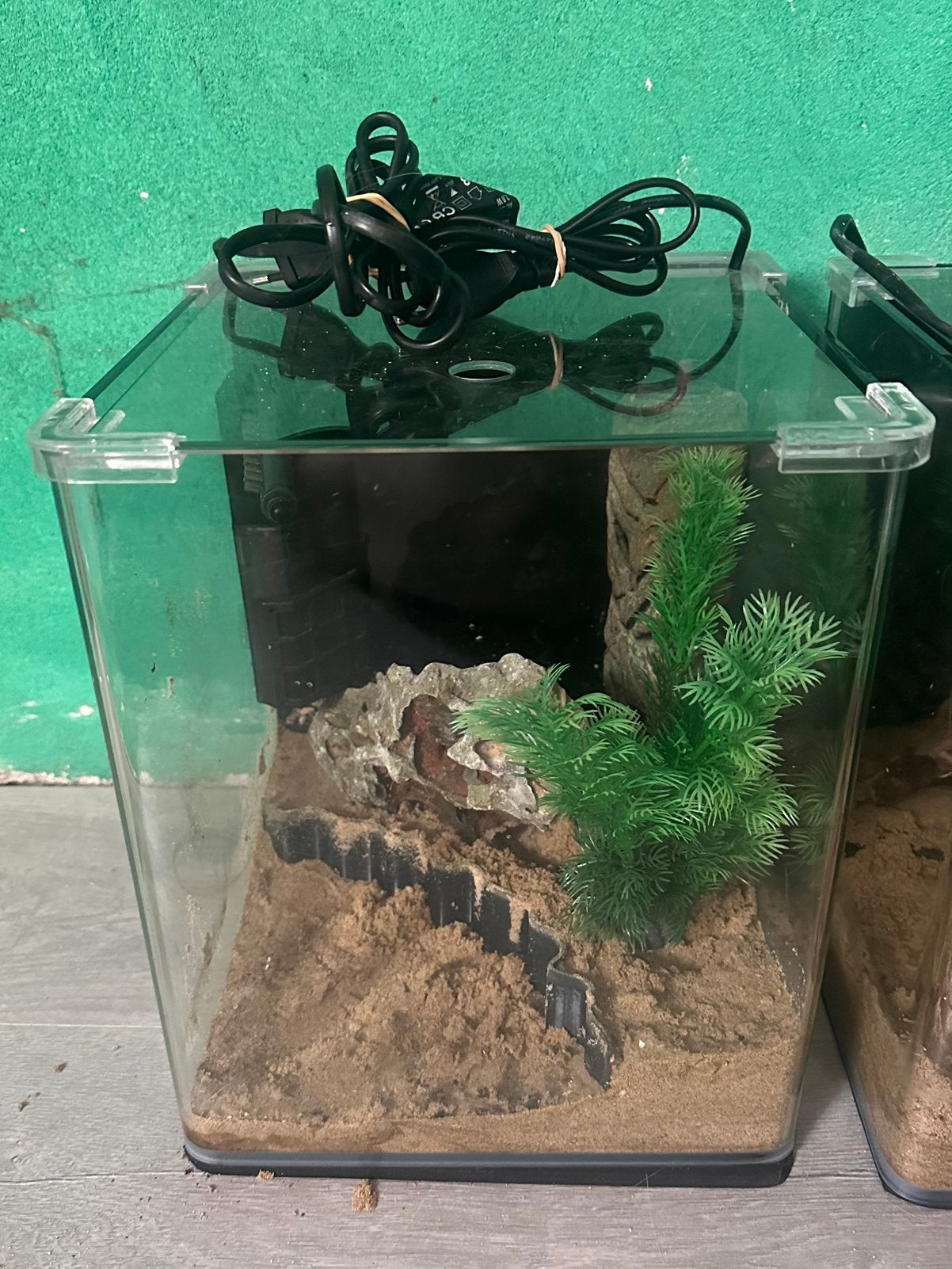Dennerle Nano-Cube 20l incl. verwarming en filter + cover, Dieren en Toebehoren, Vissen | Aquaria en Toebehoren, Ophalen, Gebruikt