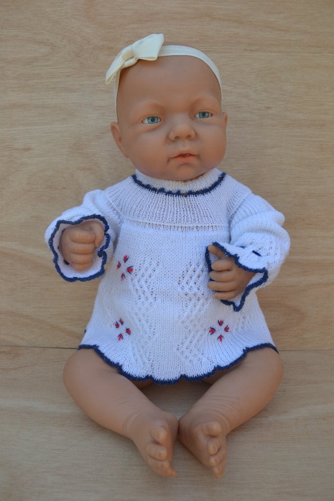 Mooie Effe baby pop van 48 cm  NR 8833, Verzamelen, Poppen, Ophalen of Verzenden, Zo goed als nieuw, Babypop