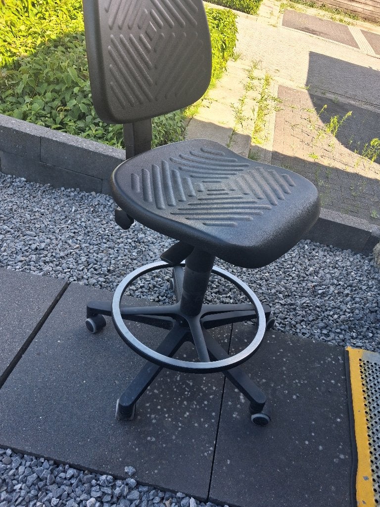 Topstar tec 40 counter werkstoel/tekenkruk, Ophalen of Verzenden, Zo goed als nieuw, Zwart, Bureaustoel