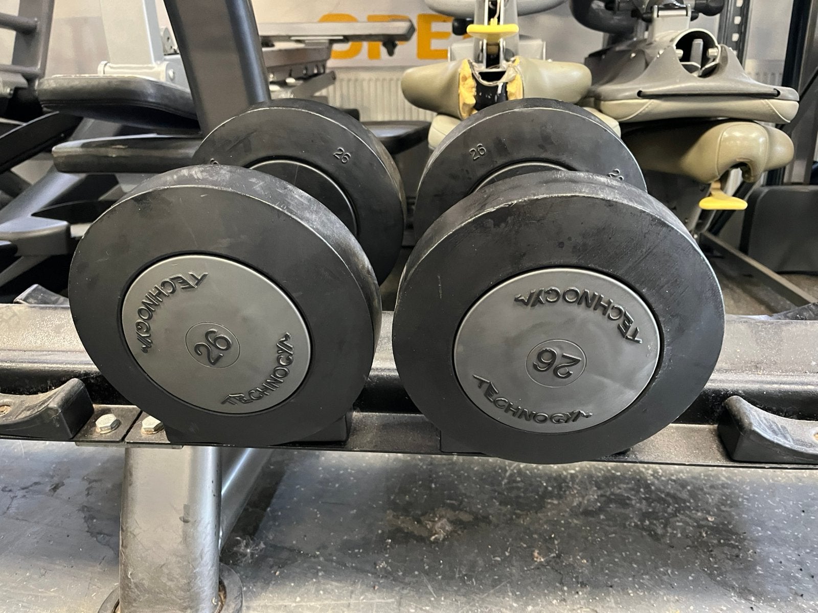 2 x 26 kg technogym dumbbells dumbbell gewichten, Ophalen, Dumbbell, Dumbbells, 2 x 26 kg