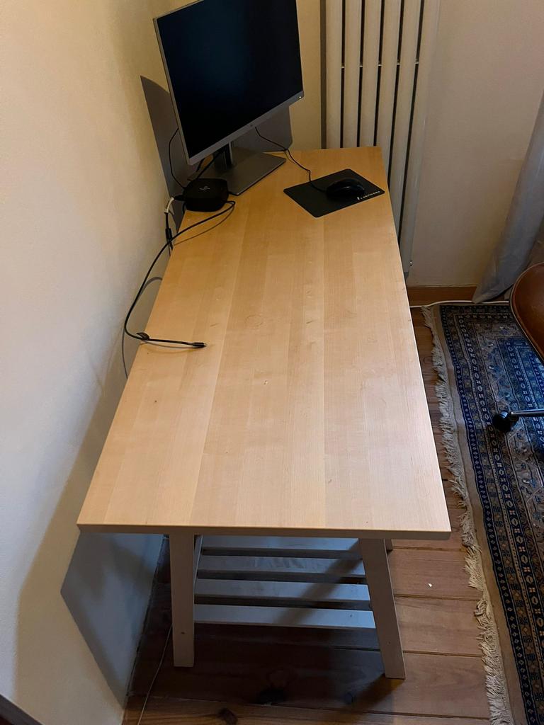 IKEA Linnmon / Adils bureau - verstelbaar, Ophalen, Gebruikt, Hout, In hoogte verstelbaar