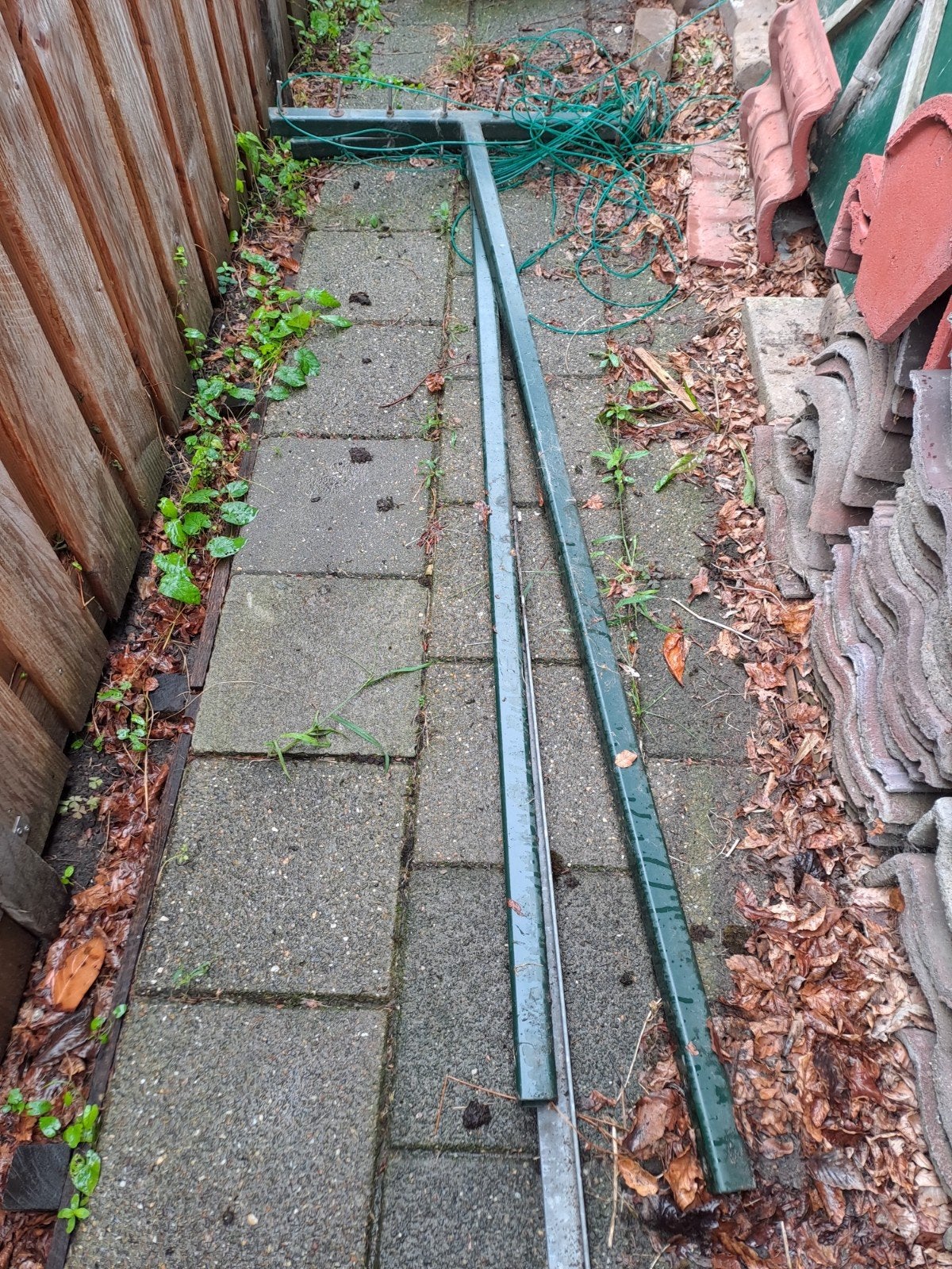 waslijn palen gepoedercoat, Doe-het-zelf en Verbouw, Metalen, Ophalen