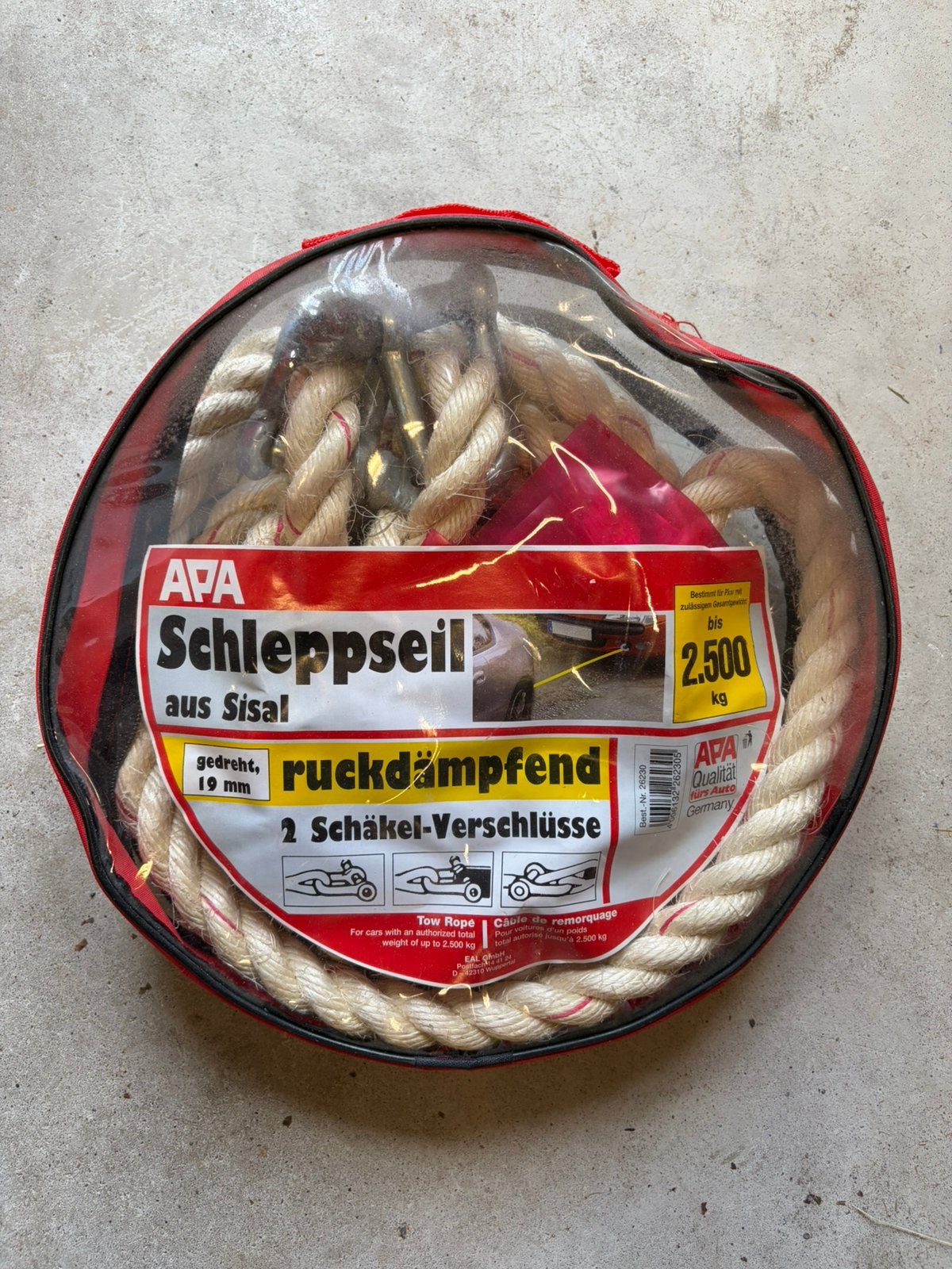 APA Sleepseil uit Sisal - 2500 kg trekkracht, Ophalen of Verzenden