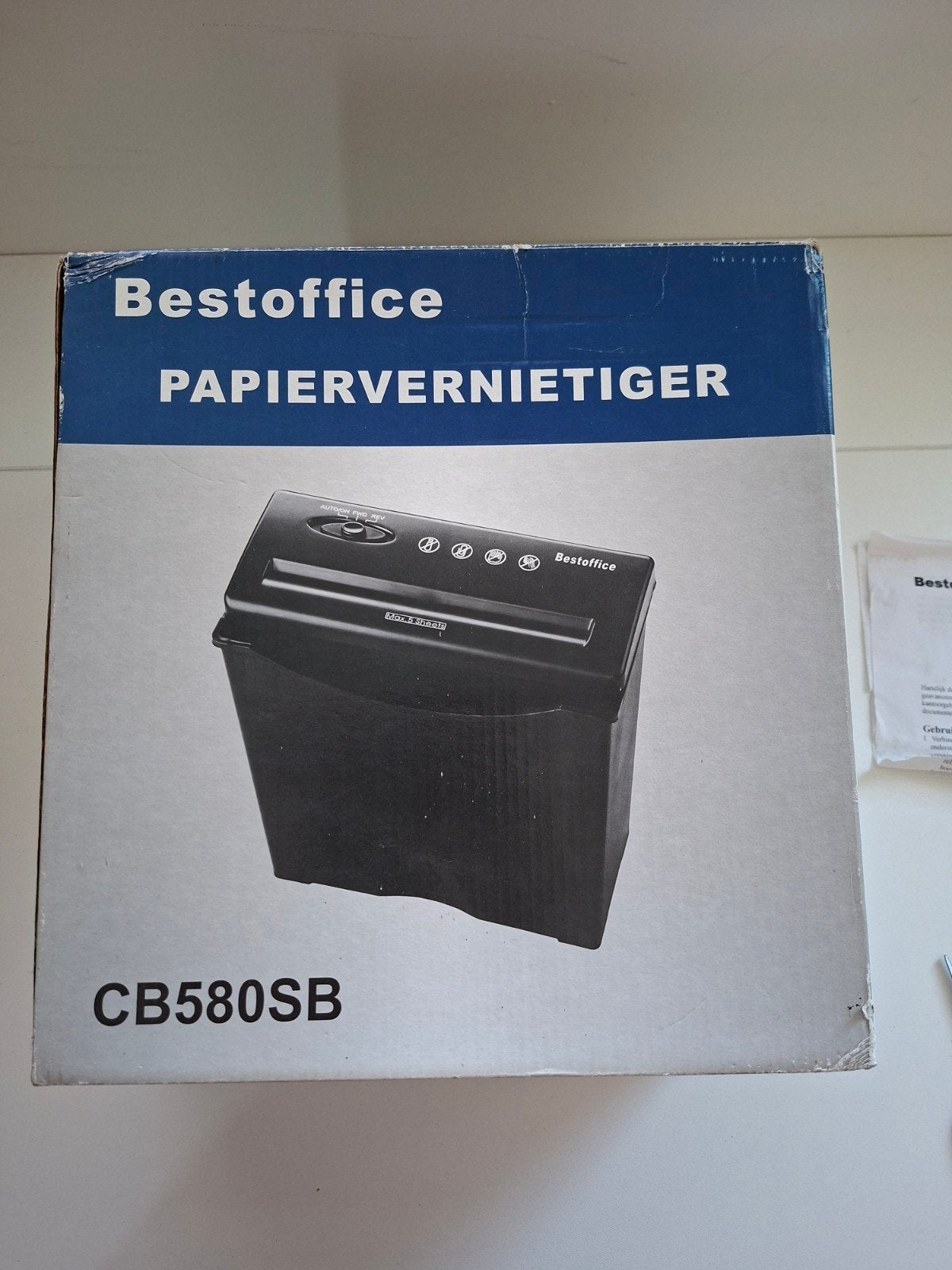 Bestoffice Papiervernietiger CB580SB - Zo goed als nieuw, Diversen, Ophalen of Verzenden, Gebruikt