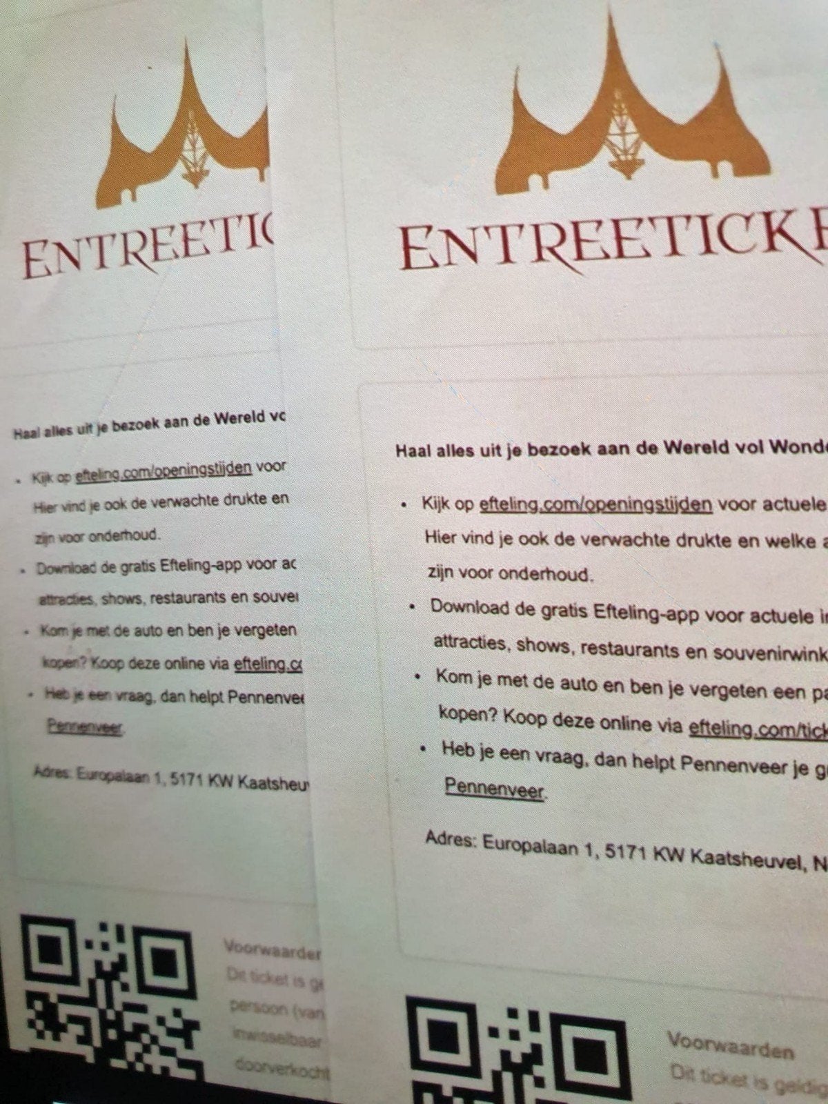 gevraagd intree kaart, Tickets en Kaartjes