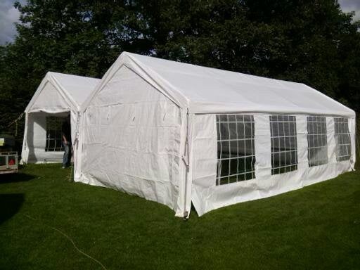 Partytent 8x4, stevige kwaliteit met zijwanden, Ophalen, Gebruikt, Partytent, 4 tot 6 meter