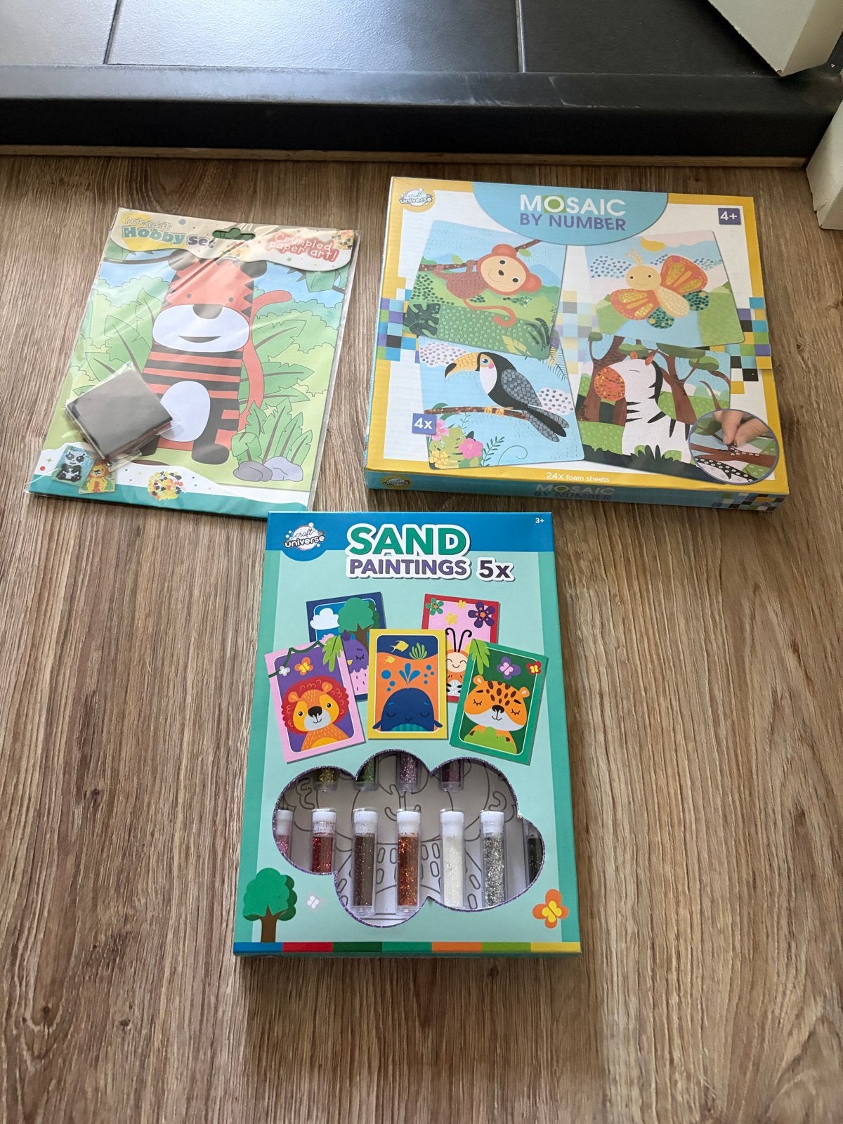 Knutselpakket voor kinderen: Mozaïek, Zand en Hobby set, Ophalen, Dieren, Nieuw, Meerkleurig