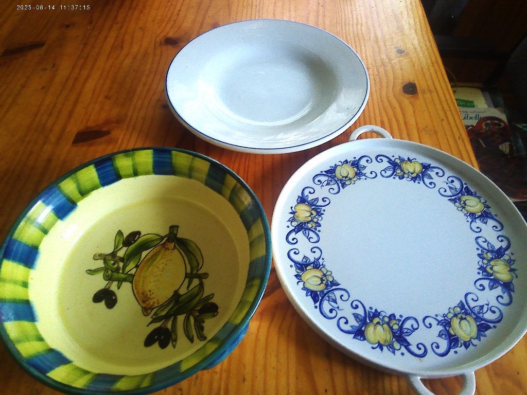 3 borden keramiek, Antiek en Kunst, Ophalen