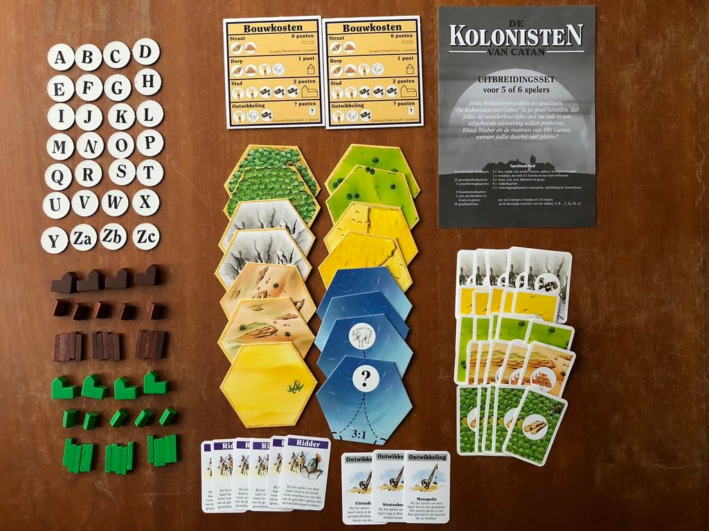 Kolonisten van Catan 5-6 personen houten variant, Ophalen of Verzenden, Zo goed als nieuw