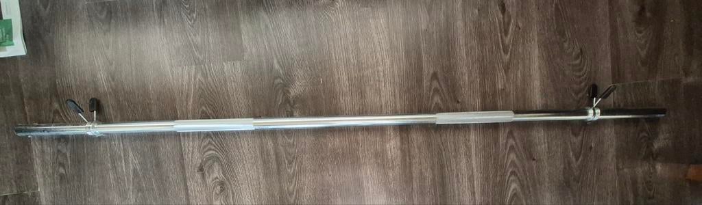 Halterstang 167cm x 30mm met sluitingen, Ophalen, Gebruikt, Rug, Halterstangen