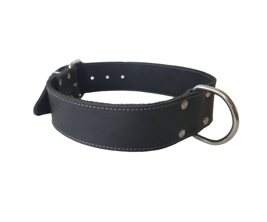 JACK AND VANILLA Halsband Gevet Leder Zwart 50-59 cm -45%!!!, Ophalen of Verzenden, Handgemaakt, Nieuw