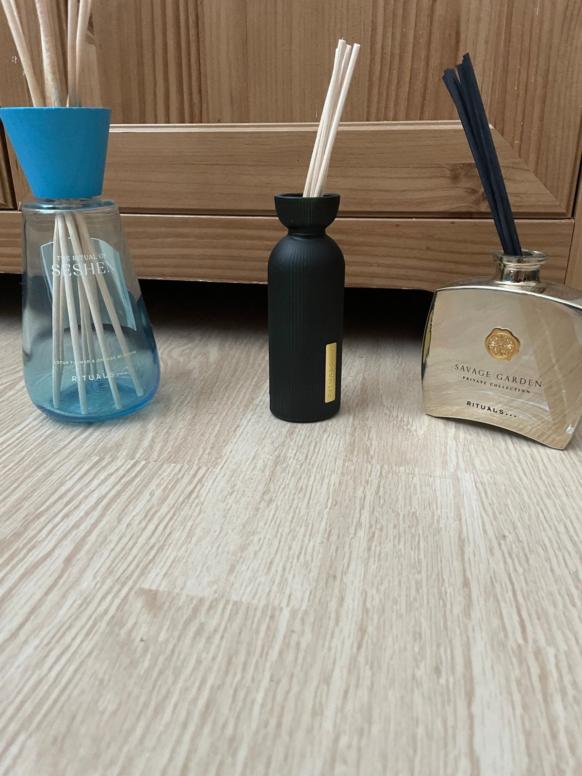 Lege Rituals geurstokjes flessen, Huis en Inrichting, Ophalen of Verzenden, Gebruikt, Meerkleurig, Glas