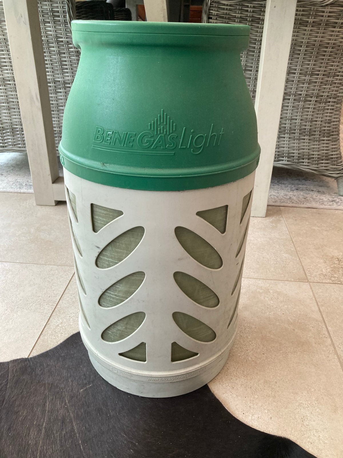 Benegas Light gasfles 10kg - nog bijna halfvol, Caravans en Kamperen, Ophalen, Gebruikt