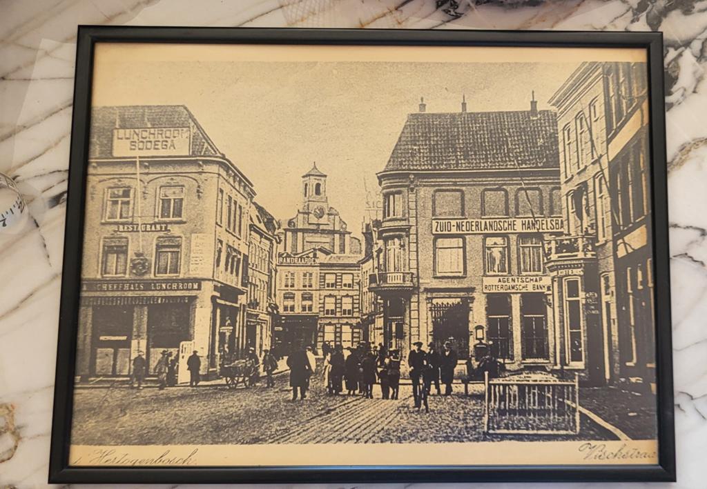 Vischstraat 's-Hertogenbosch (in lijst) – Nostalgisch Den Bo, Antiek en Kunst, Kunst | Tekeningen en Foto's, Ophalen of Verzenden