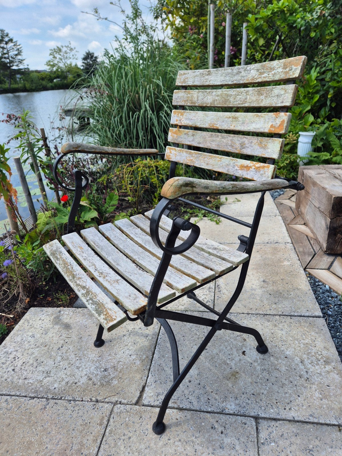 4 Stevige Franse buiten bistro stoelen, Ophalen, Metaal
