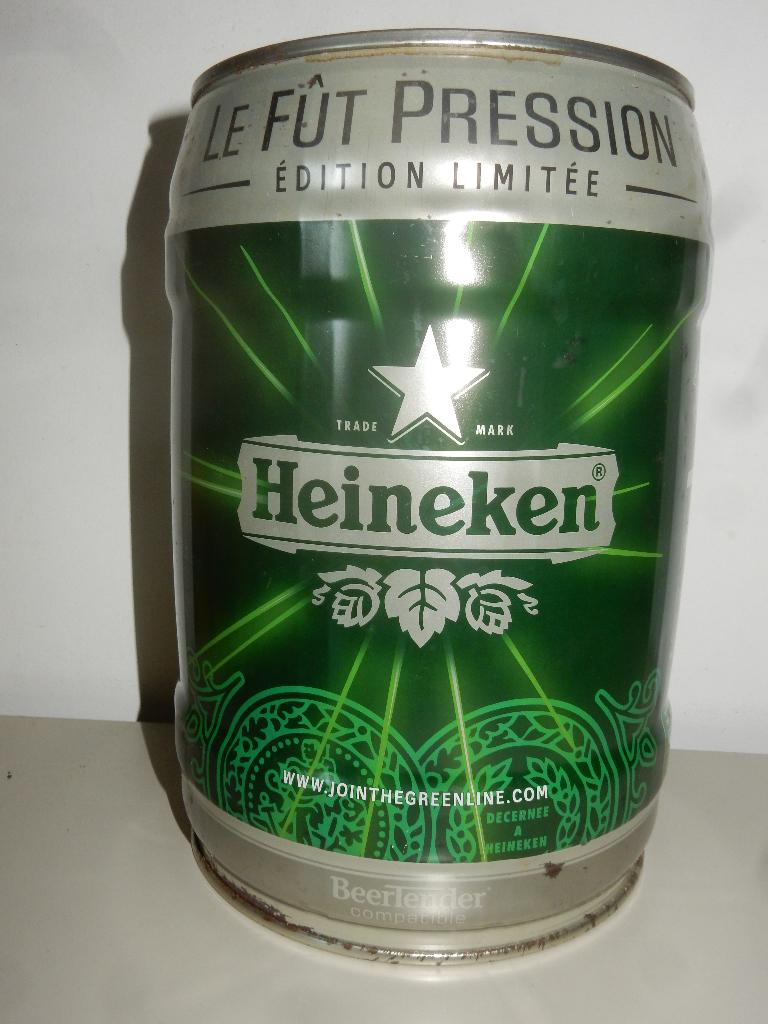 HEINEKEN Limited Edition 5 liter Bier Blik Vaatje  Frankrijk, Ophalen of Verzenden, Zo goed als nieuw, Overige typen, Heineken