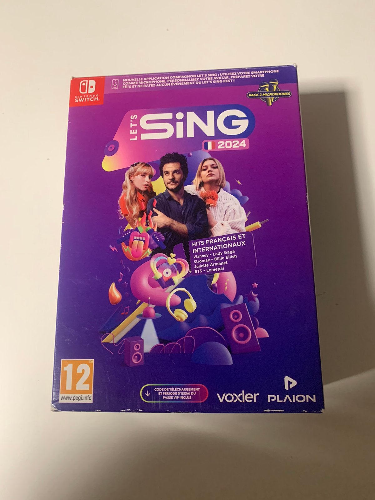 Lets Sing 2024 in Doos + 2 Microfonen | Nintendo Switch, 1 speler, Ophalen of Verzenden, Zo goed als nieuw, Vanaf 3 jaar