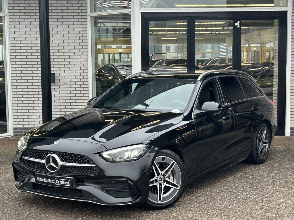 Mercedes-Benz C-klasse Estate 180 AMG Line, Automaat, 4 cilinders, Zwart, Origineel Nederlands