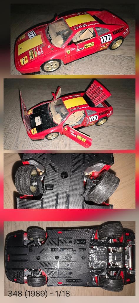 Bburago Ferrari 348 nummer 177 (1989), Ophalen of Verzenden, Gebruikt, Auto, Bburago