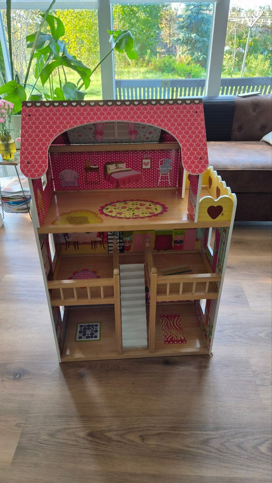 Groot Houten Poppenhuis - 59x30x90 cm, Ophalen, Gebruikt, Poppenhuis