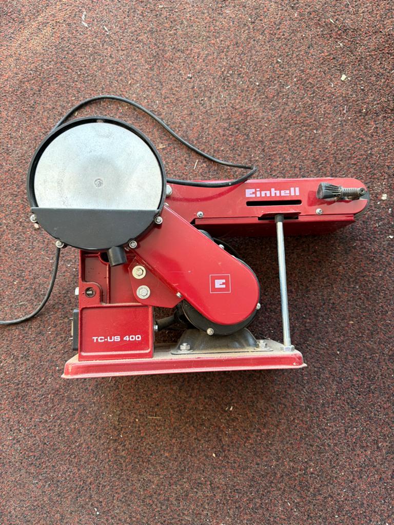 Einhell TC-US 400 Bandschuurmachine - Zo goed als nieuw, Ophalen of Verzenden, Zo goed als nieuw, Minder dan 700 watt, Werkbankslijpmachine