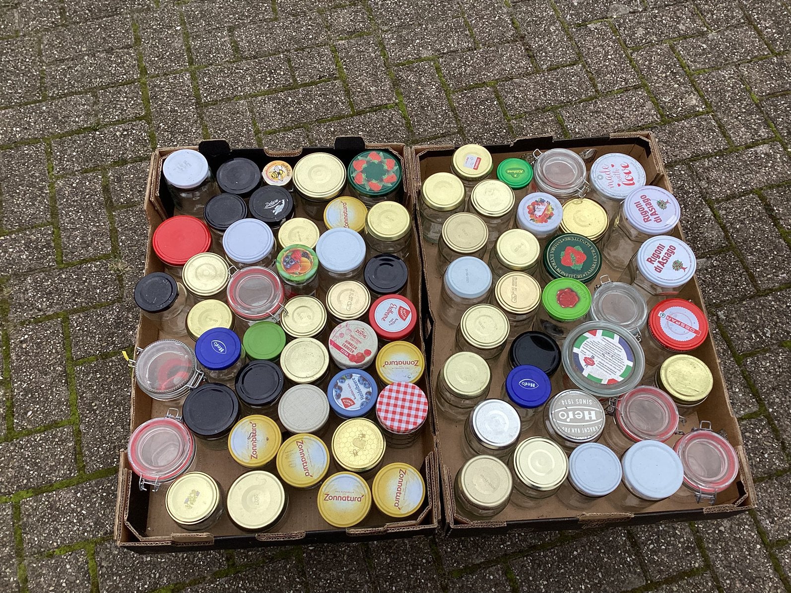 Allerhande glazen potjes, Ophalen, Gebruikt, Glas, Pot, Bus of Blik