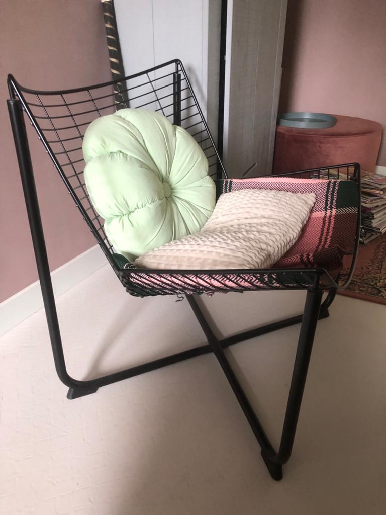 Ikea Jarpen fauteuil - In goede staat, Huis en Inrichting, Gebruikt, Zwart, Ophalen of Verzenden, Metaal