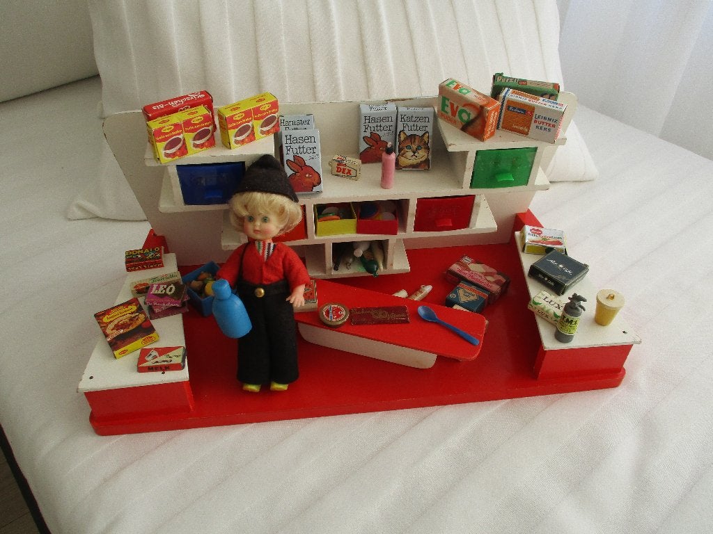 oude speelgoed winkel met toebehoren, Ophalen of Verzenden