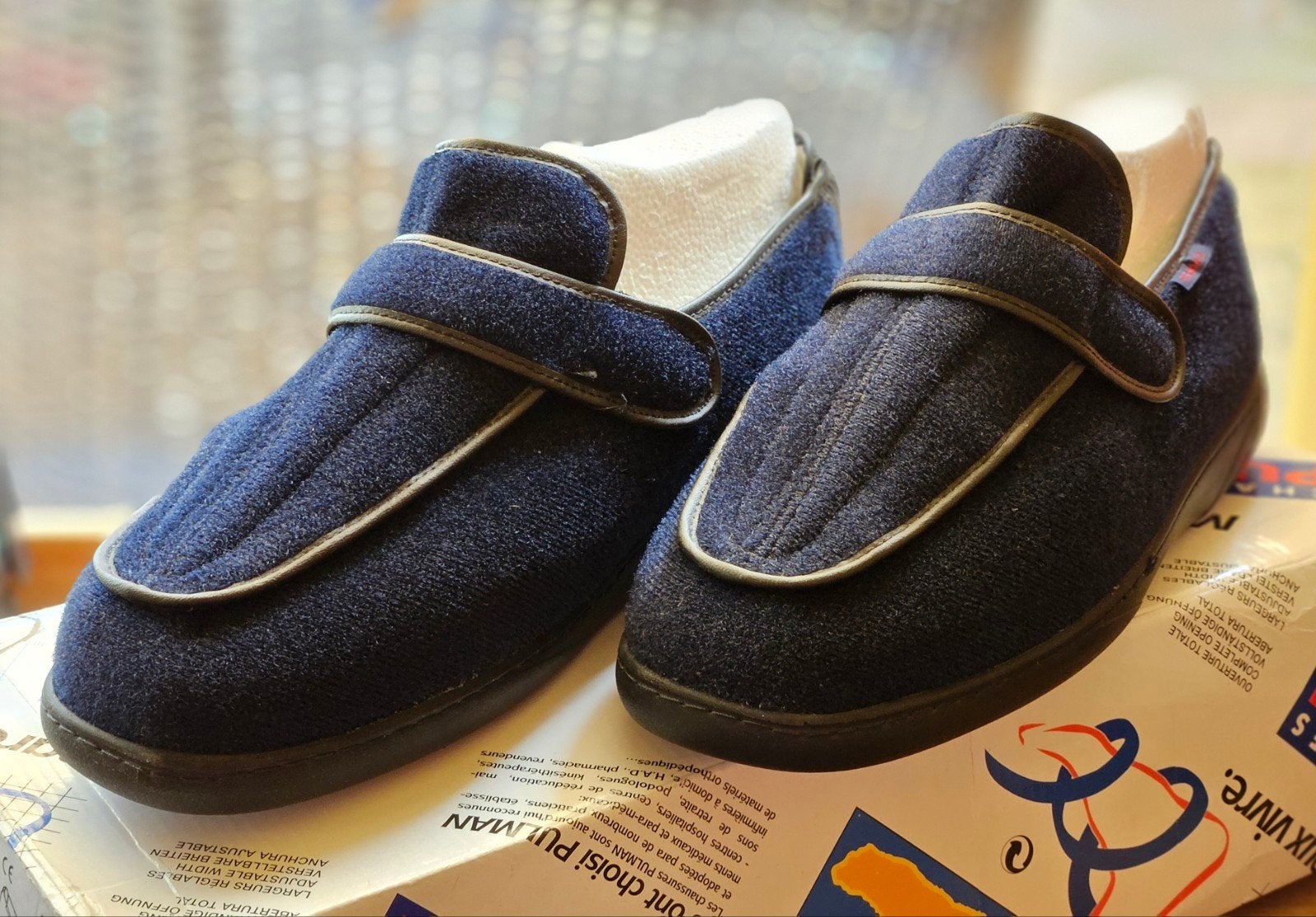Pulman Pantoffels ( verband) Z.g.a.n. Blauw, Ophalen of Verzenden, Zo goed als nieuw, Pantoffels of Sloffen, Pulman