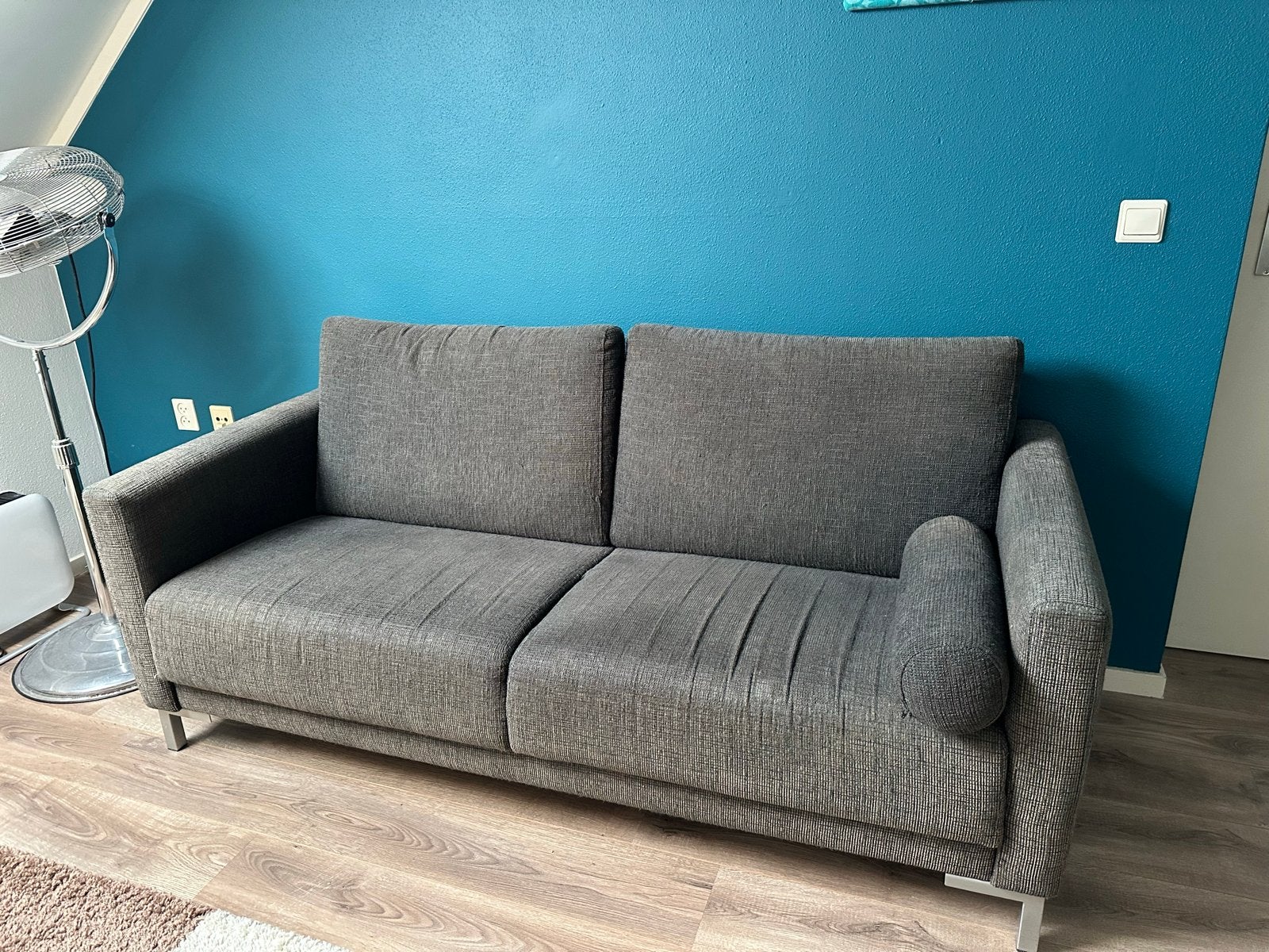 Montel 2-zitsbank - Donkergrijs - 184x86 cm, Ophalen, Gebruikt, 150 tot 200 cm, Tweepersoons