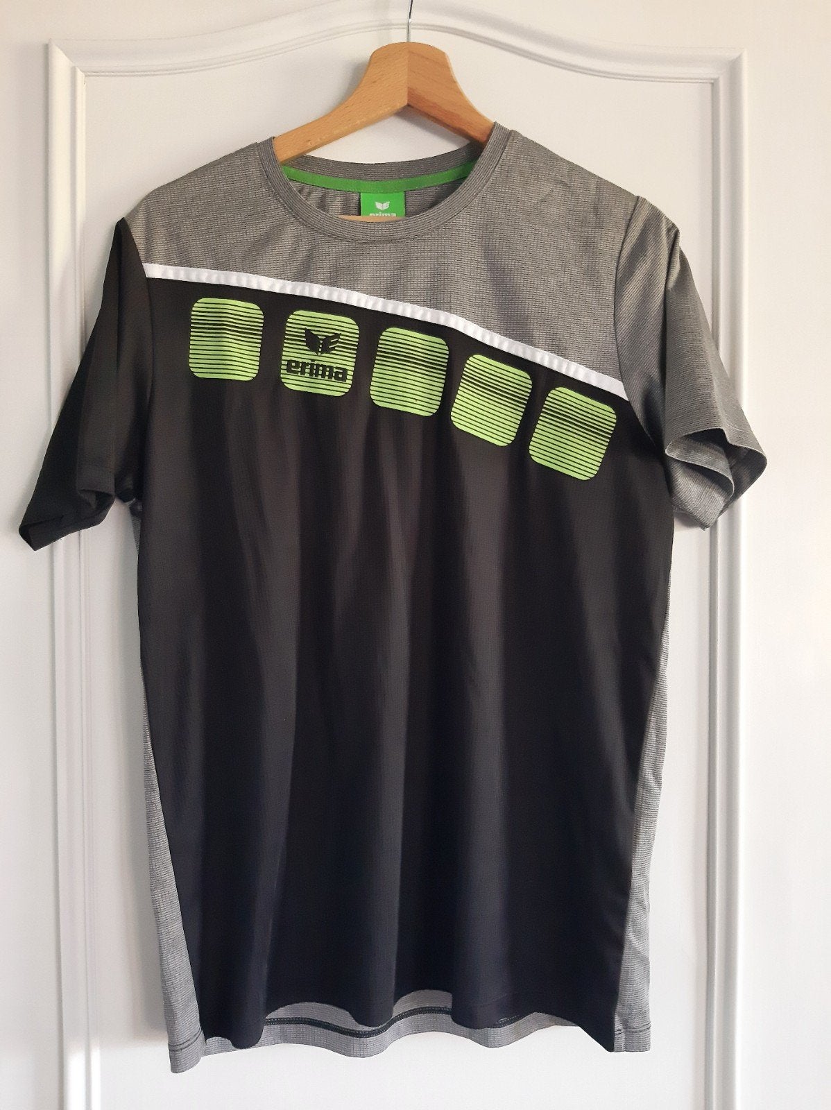 Erima sportshirt - Zwart/Grijs/Neon Groen, Ophalen of Verzenden, Nieuw, Zwart, Erima