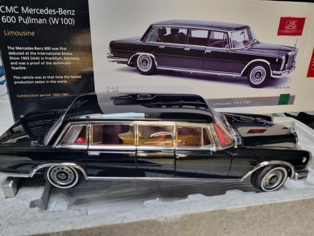 CMC Mercedes-Benz 600 Pullman (W100) Limousine 1:18, Ophalen of Verzenden, Zo goed als nieuw, Auto, Overige merken