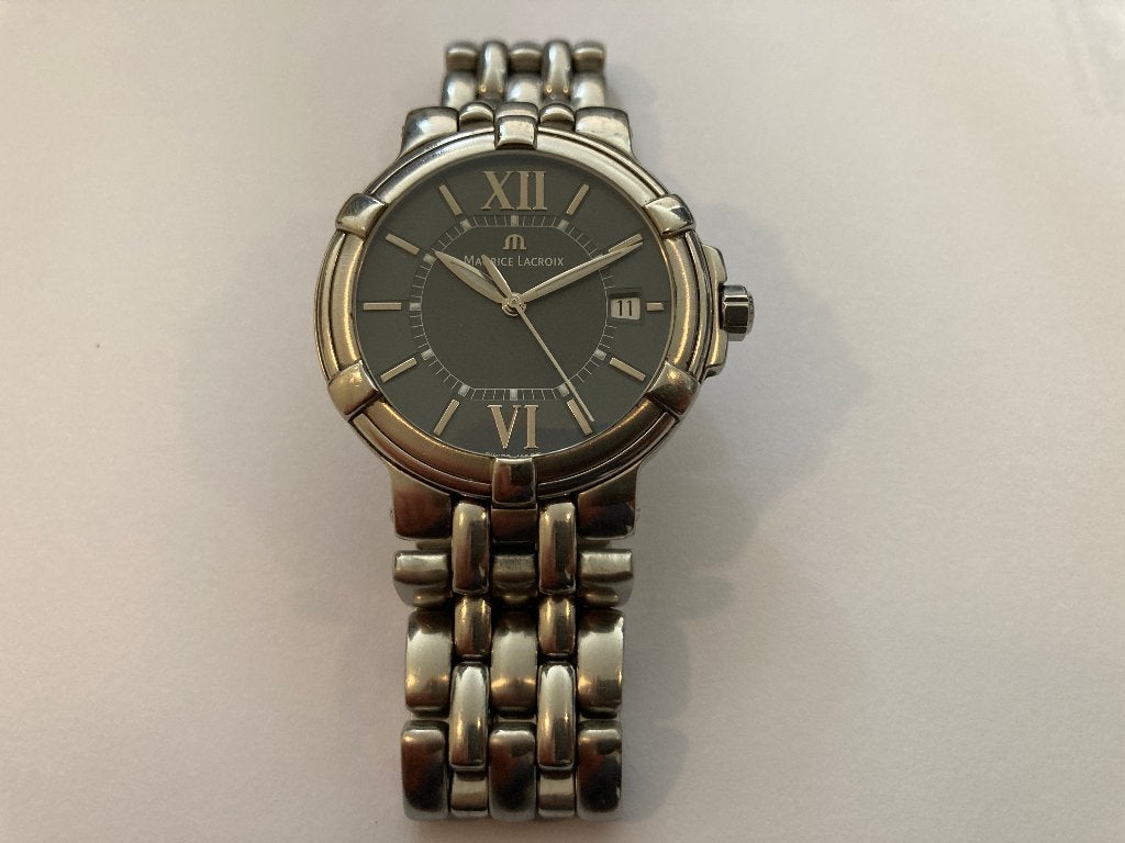 Maurice Lacroix Calypso quartz herenhorloge (nette staat), Overige merken, Staal, Gebruikt, Staal