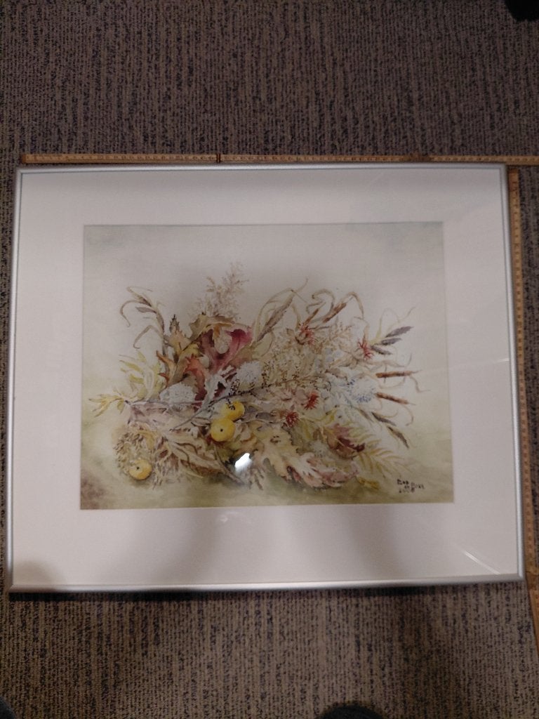 Aquarel schilderij met veldbloemen, Realistisch, Overige ondergronden, Aquarel, Origineel werk