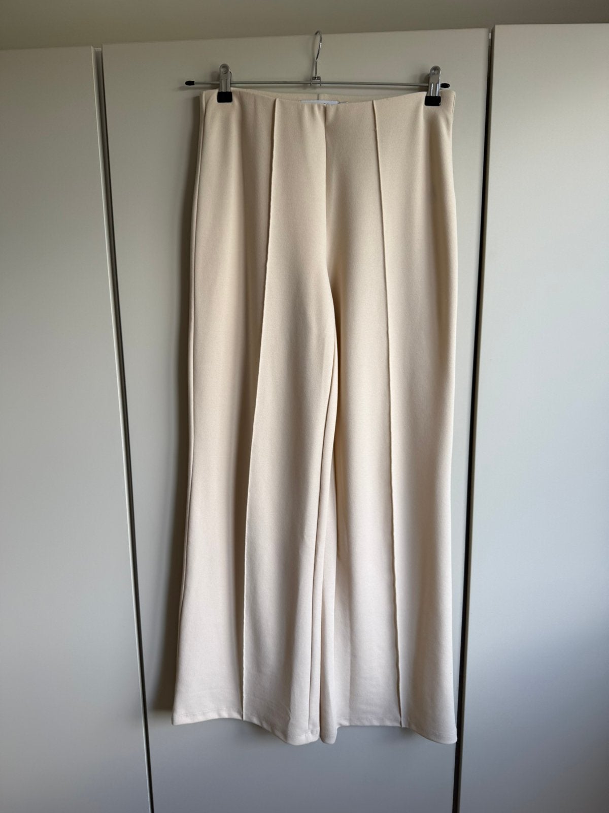 Wijde costes broek licht beige M, Maat 38/40 (M), Verzenden, Beige, Zo goed als nieuw