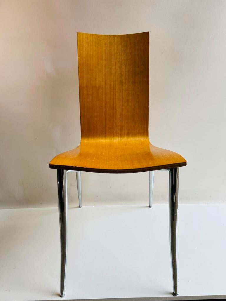 Philippe Starck design stoel , 2 in voorraad, Gebruikt, Twee, Jaren 90, Bruin