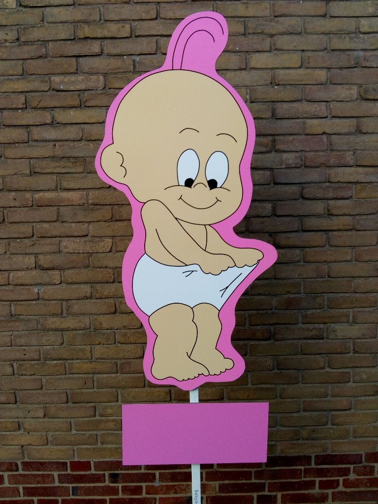 babybordverhuur westervoort, meisje luier. geboorteborden, Ophalen, Nieuw, Geboortebord